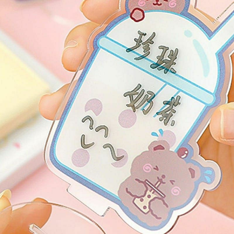 

Cute Mini Transparent Acrylic Erasable Memo Board With Pen