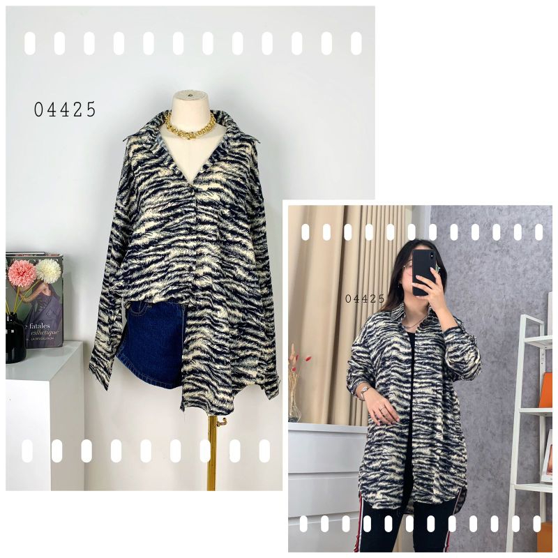 KEMEJA OVERSIZE WANITA PREMIUM RAYON STRADI 1 VARIUS FULL MOTIF ABSTRAK PRINT IMPORT