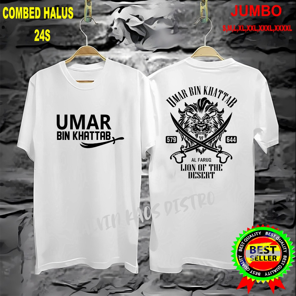 Terviral Kaos DB Umar Bin Khattab/Kaos Dakwah Islam/Kaos HITS Islam Pesantren KAOS BANDUNG/KAOS MURAH Dakwah Islam/KAOS DISTRO murah Kaos Umar Bin Khatab Kaos Santri umur bin khatab kaos murah termurah kaos pesantren