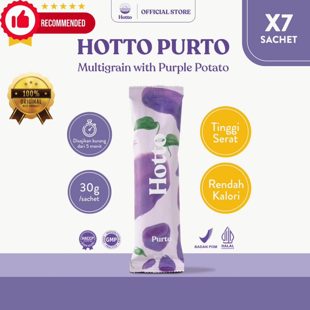 

Hotto Purto Oat (7 Sachet) Multigrain with Purple Potato
