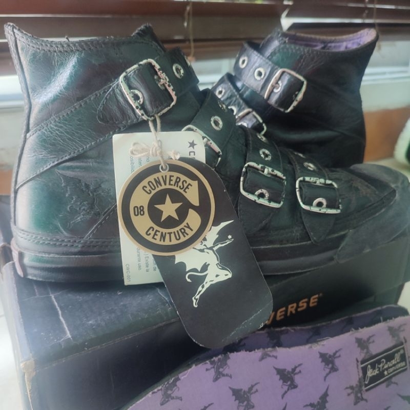 Converse Jack Purcell x Black Sabbath 4V straight jacket leather BNIB New Old Stock