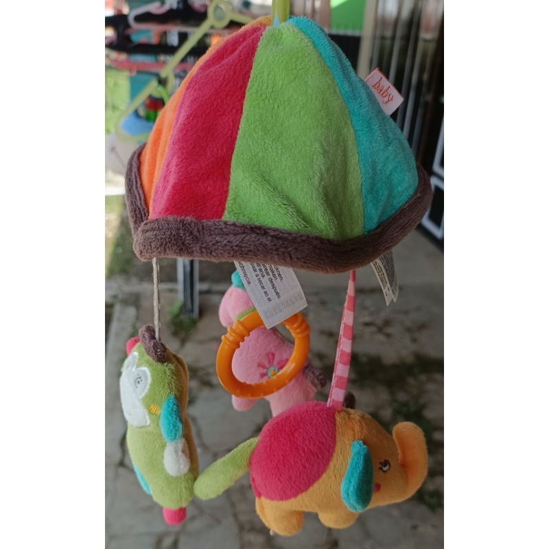 Mainan bayi musik tarik bunyi boneka rattle gantung preloved