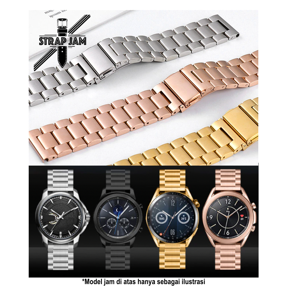 Stainless Steel Strap Huawei Watch Buds 47mm - Tali Jam Tangan 22mm Metal Full Bukan Hollow