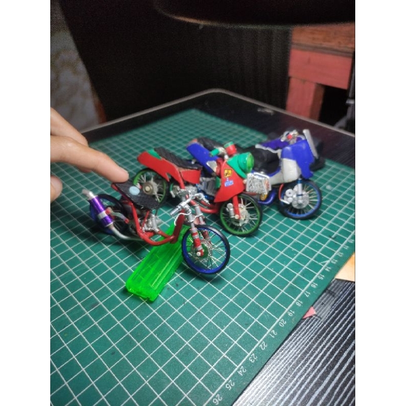 miniatur motor balap nmax scoopy mio drag paketan