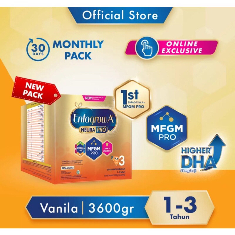 Enfagrow 3 Vanila 3600gr / A+3 A+ 3 isi 3600 GRAM