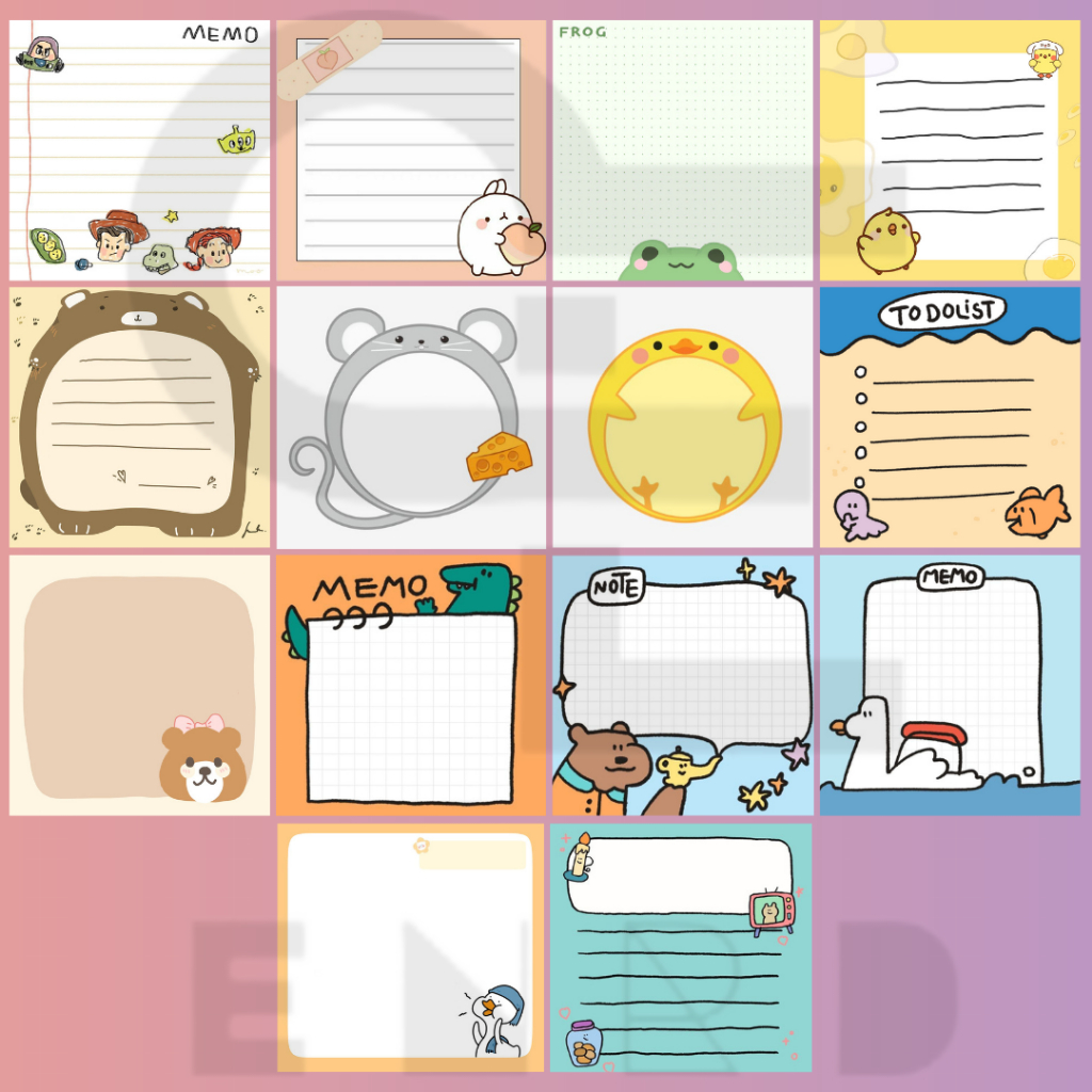 

Sticky note cute untuk mempercantik catatanmu/journaling/jurnal/scrapbook