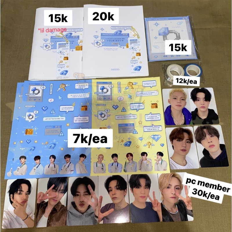 ready stock sharing deco kit treasure photocard pc sticky memo note sticker masking tape hyunsuk jih