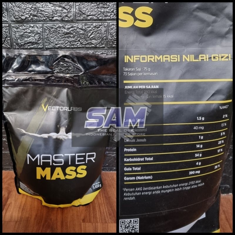 Suplemen Fitness VECTORLABS Master Mass 12 lb Gainer Vector Labs mastermass