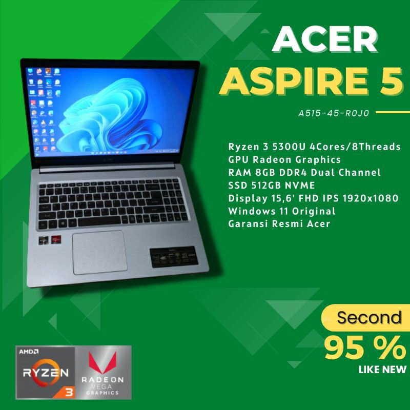 Acer Aspire 5 Ryzen 3 5300U 8GB/512GB FHD IPS