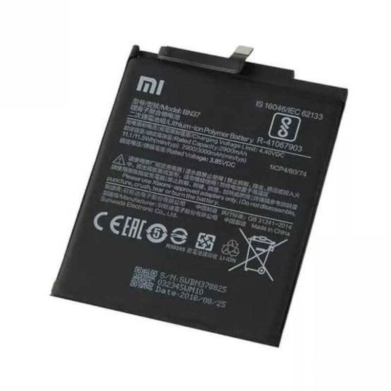 BATERAI XIAOMI REDMI 6/6A BN37 3000MAH ORIGINAL