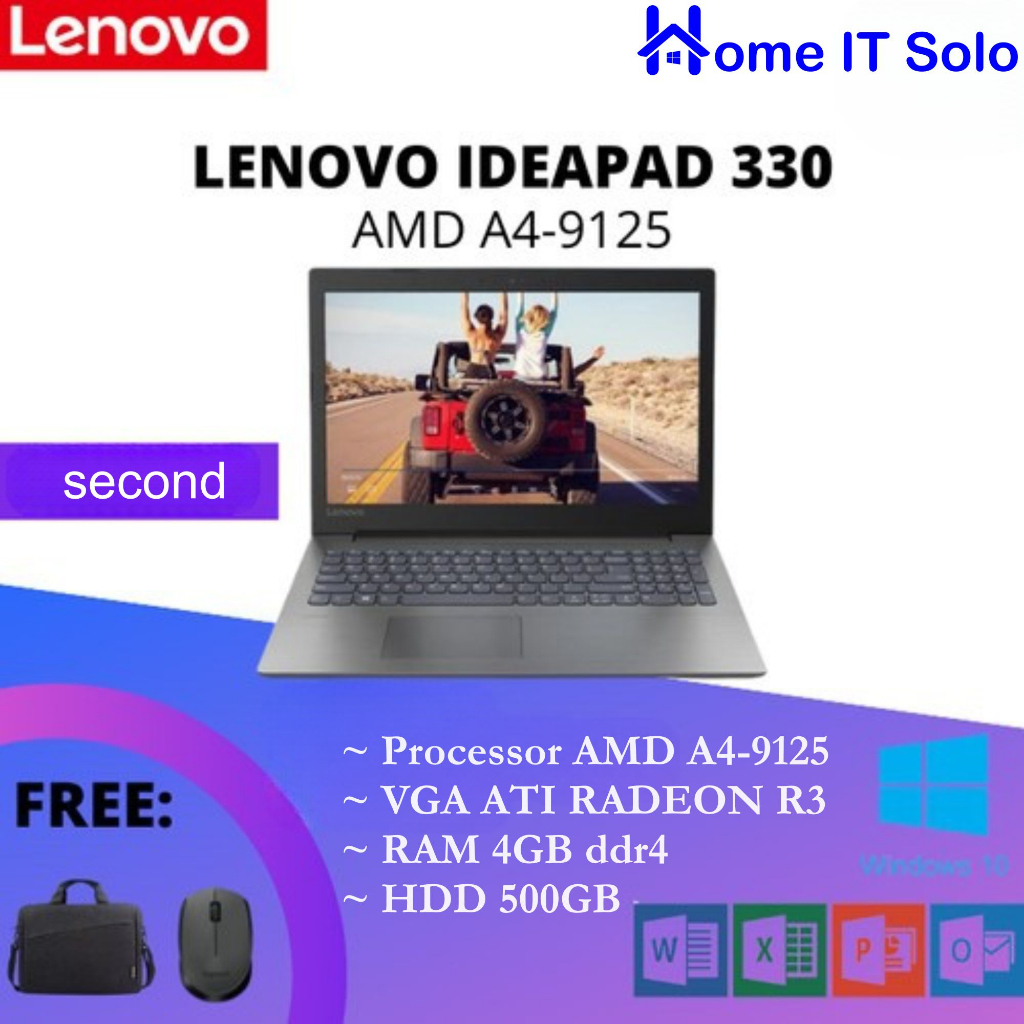 lenovo ideapad 330 amd a4 9125 (laptop second)