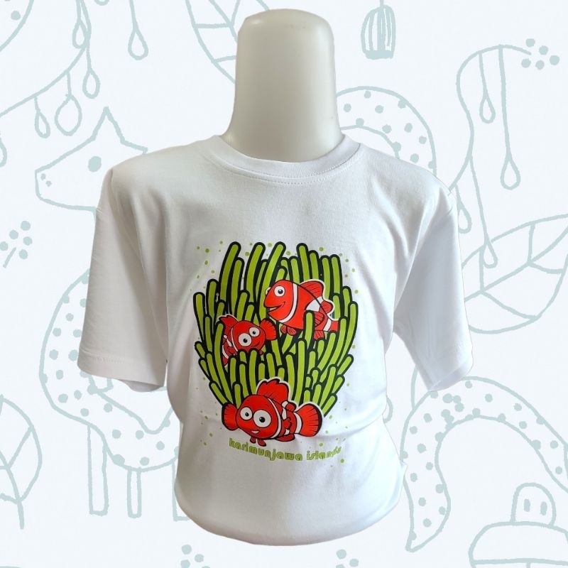 Nemo Anemon Green Karimunjawa Bambootshirts PUTIH & KUNING