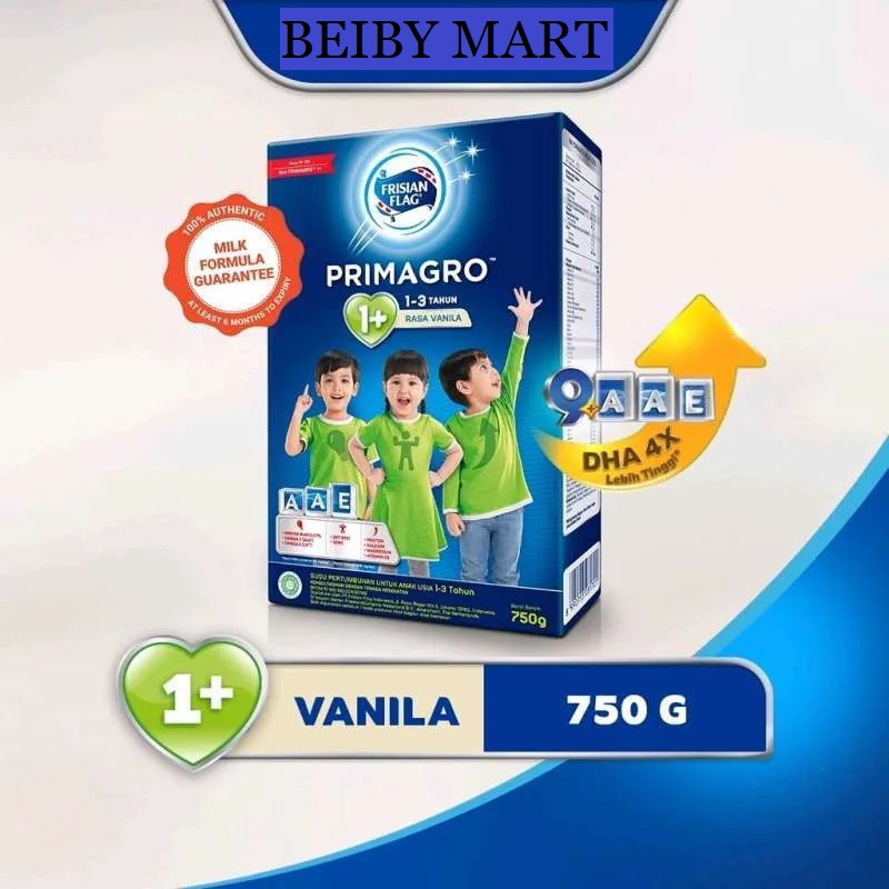 susu frisian flag primagro 1+ rasa vanila / madu 750gr