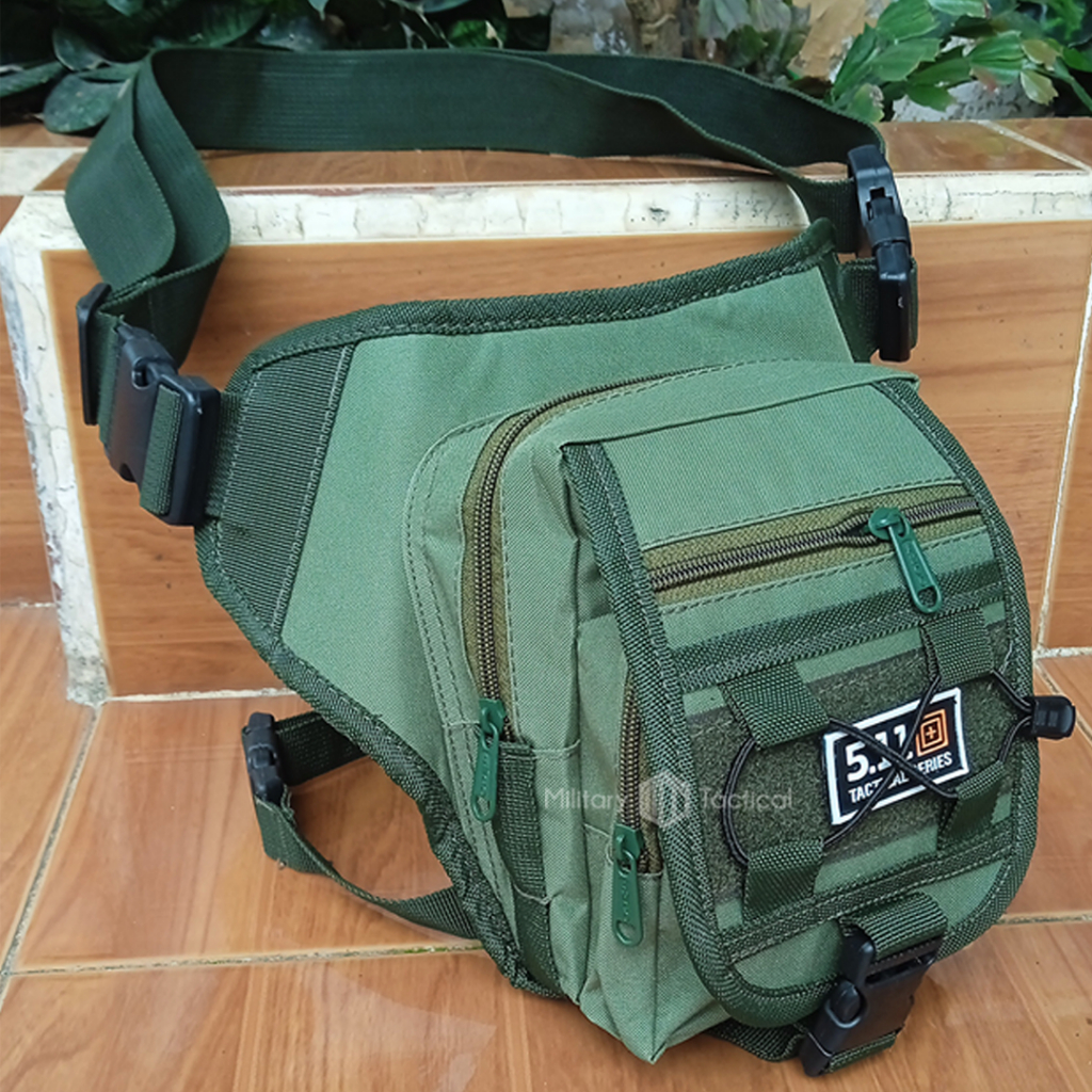 Tas Paha Tactical | Tas Selempang Paha | Tas Pinggang | Hitam | Cream | Hijau | Malvinas | Gurun