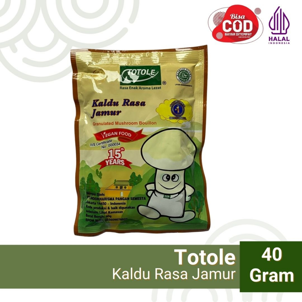 Kaldu Jamur Totole 40gr - Kaldu Jamur Vegan - HALAL