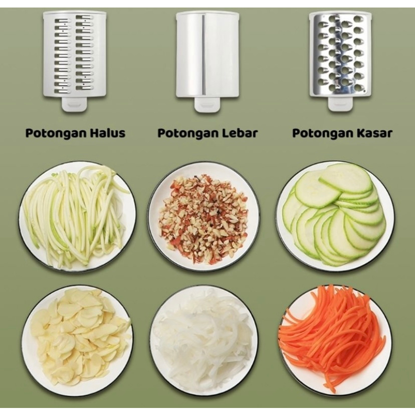 ( BISA COD ) PROMO Vegetable Slicer Machine Alat Pemotong Sayuran Parutan Serbaguna / Alat Pemotong Portable / Parutan Pengupas Pemotong Sayur / Multifunction Vegetable Cutter Alat Pemotong Sayuran dan Buah / Parutan Serbaguna Mesin Pengiris