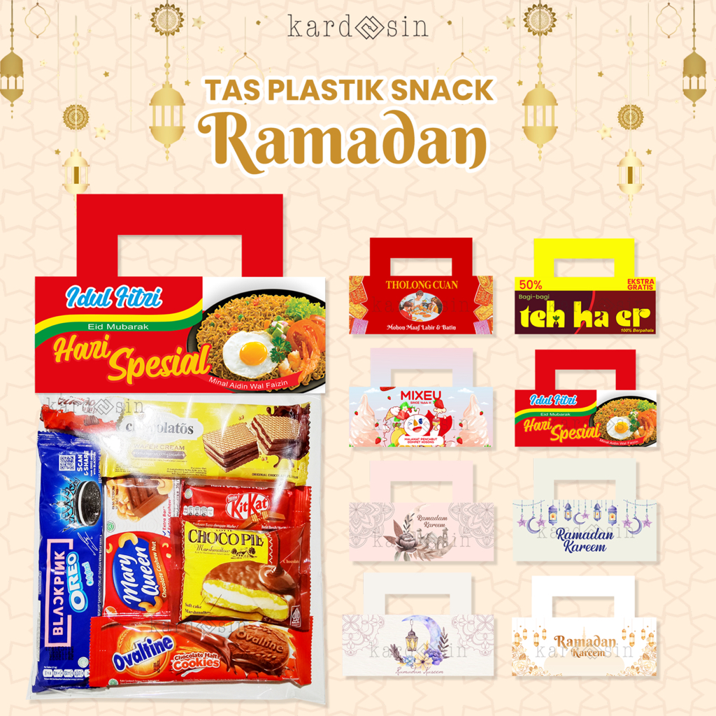 

[HANYA KEMASAN] RAMADHAN TAS PLASTIK SNACK TALI TENTENG JINJING RAMADAN IDUL FITRI IED MUBARAK AL FITR LEBARAN HAMPERS PARSEL AMPLOP ANGPAO PACKAGING KEMASAN JAJAN MAKANAN COKLAT PERMEN BUNGKUS BINGKISAN KERTAS KOTAK