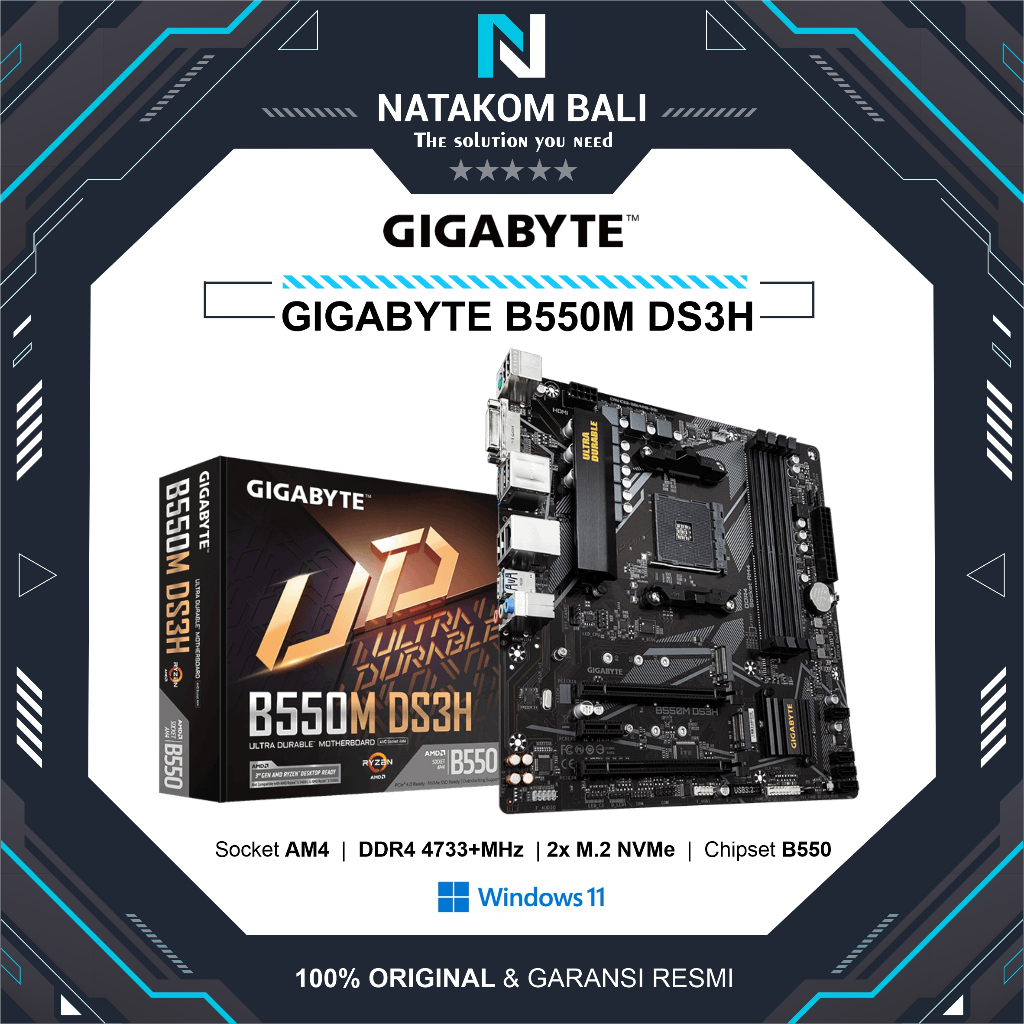 MOTHERBOARD GIGABYTE B550M DS3H