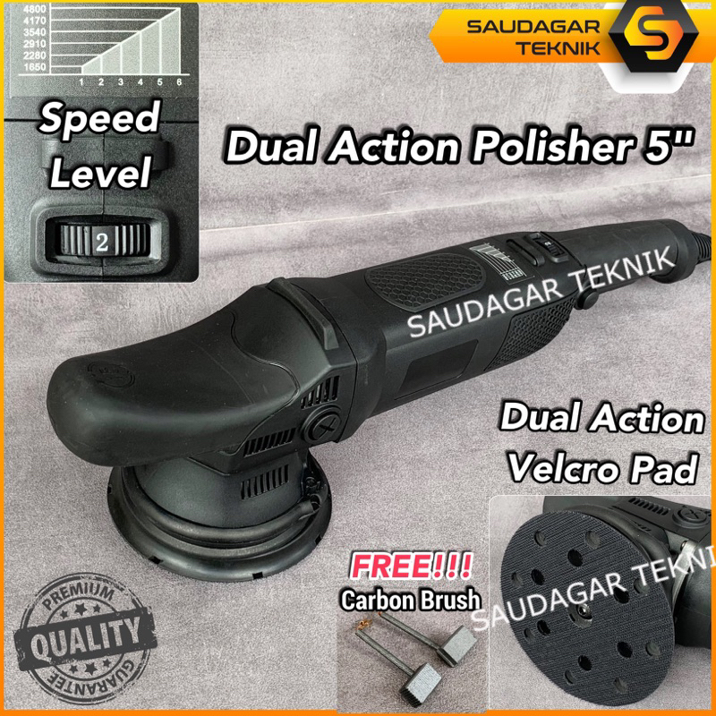 Mesin Poles Mobil 5 Inch Dual Action Variable Speed Electric Polisher 5&quot; Dual Action