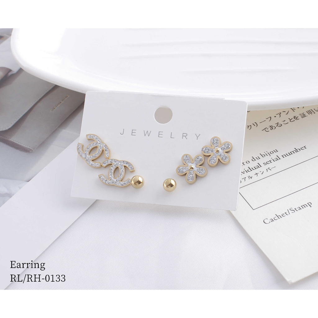 Anting Titanium Permata Cantik Perhiasan Fashion 0133/0053