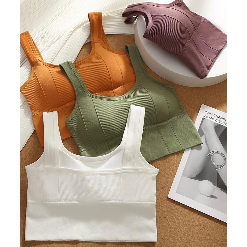 &quot; La Belle &quot;  Tanktop / Sport Bra / Crop Top Dengan Cup Bra Double Furing / Kemben Bra Tanpa Kawat Wanita / Tanktop korea