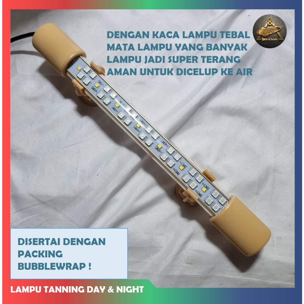 GARANSI ! LAMPU KANDILA PRO RED DAY AND NIGHT UV A DAN UV B LAMPU LED AQUARIUM VIEW PLUS 2 MODE WARNA LAMPU SOFT TANNING ARWANA LOUHAN CHANNA