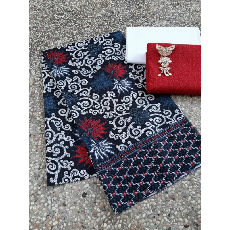 Kain Batik Printing Modern Motif SuryaKencana Abu Kain Meteran Bahan Baju Batik Pekalongan Seragam B