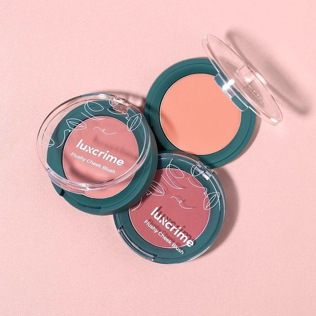 LUXCRIME - Flushy Cheek Blush Peach Cobbler  Strawberry Pie | Blueberry Muffin BPOM / Blush On