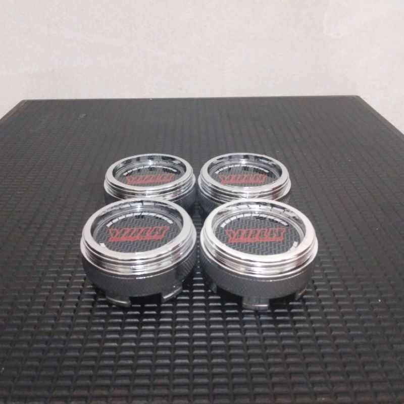 Dop Roda Tutup Velg Roda Racing/Variasi Tabung Chrome Diameter 6cm Harga Set(Volk)