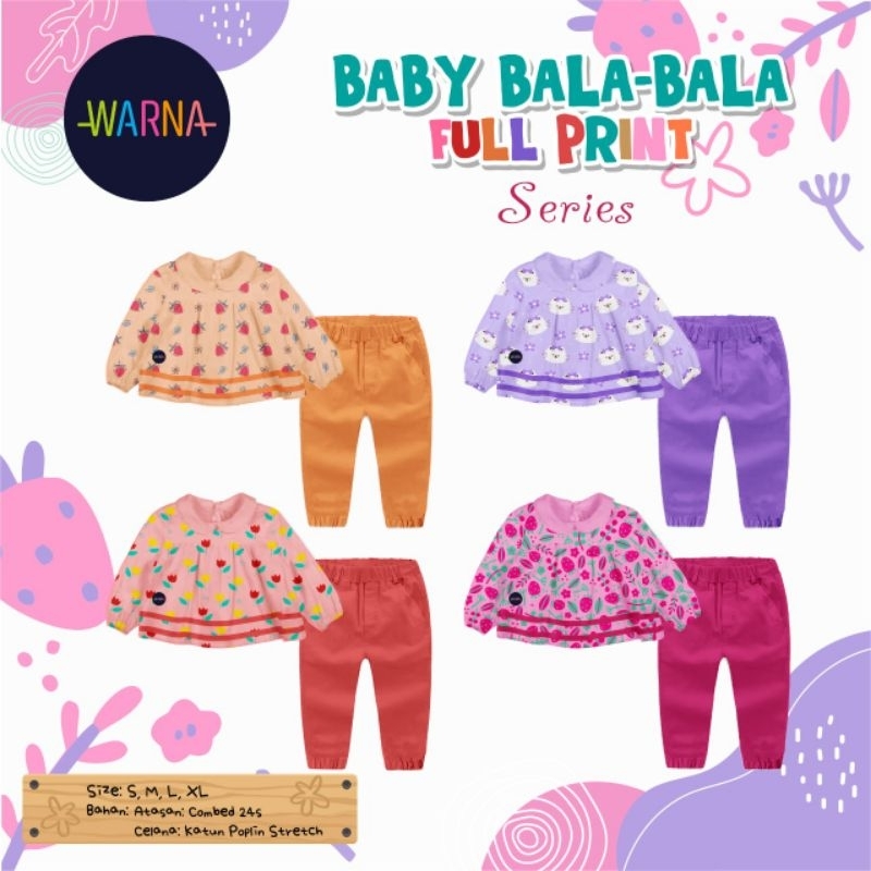 Ready ‼️ Set Anak Perempuan Lucu gratis Tas Lucu Baby Bala Bala by Warna bisa COD