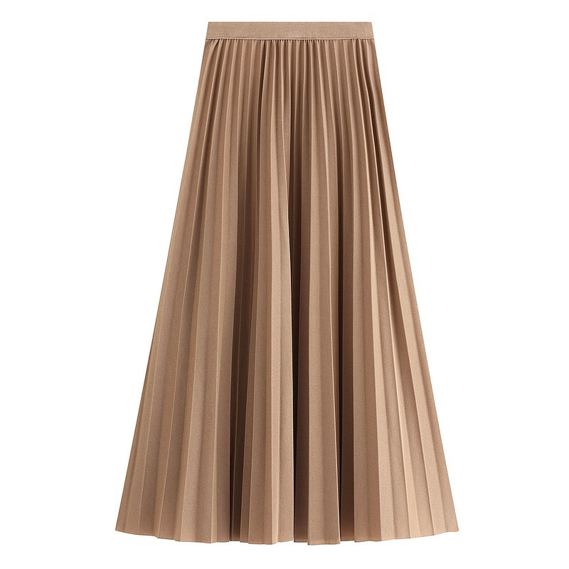 FW R83 Rok Plisket Lycra 7/8 Import | Lycra Flare midi Skirt impor