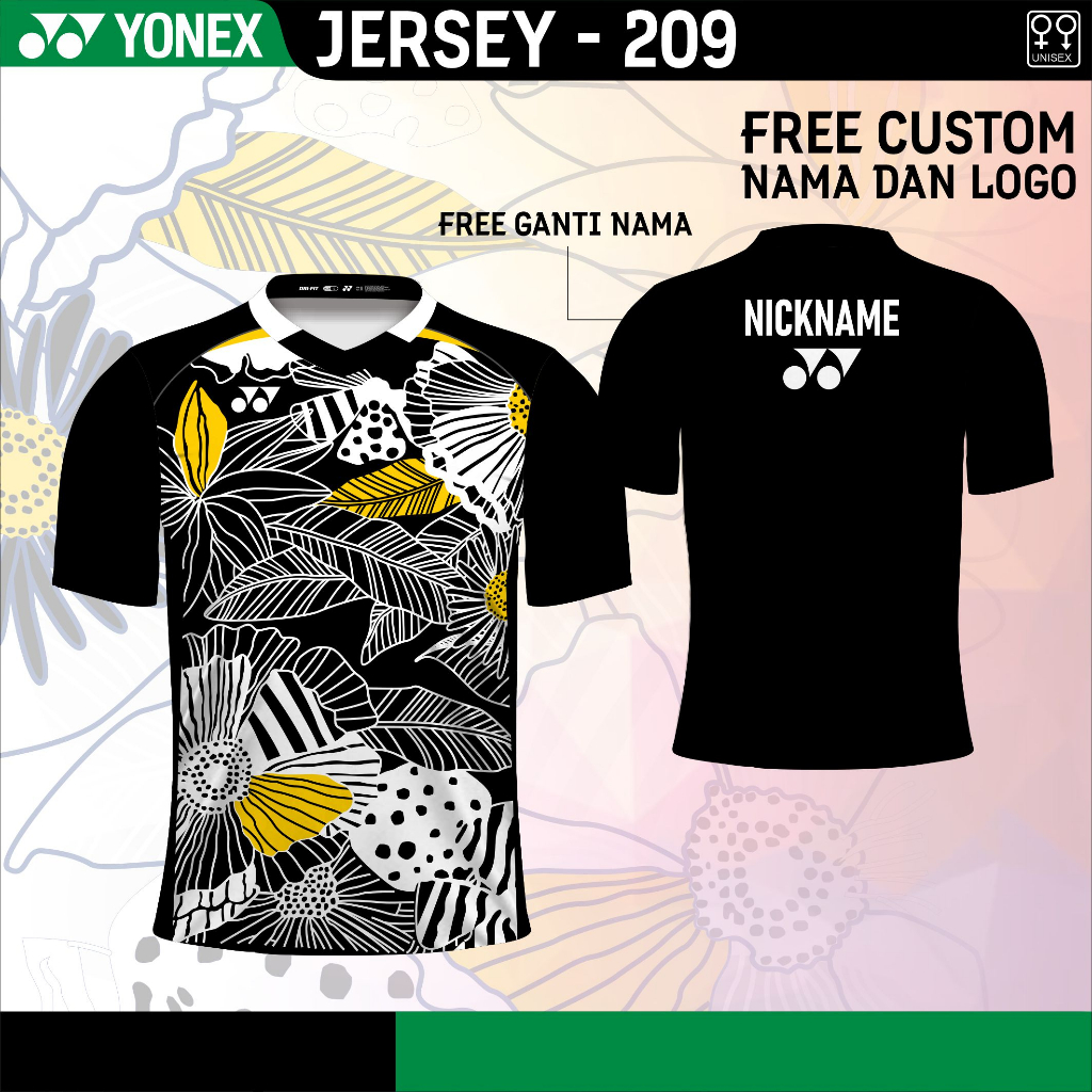 JERSEY YONEX JERSEY BADMINTON FREE CUSTOM NAMA DAN LOGO