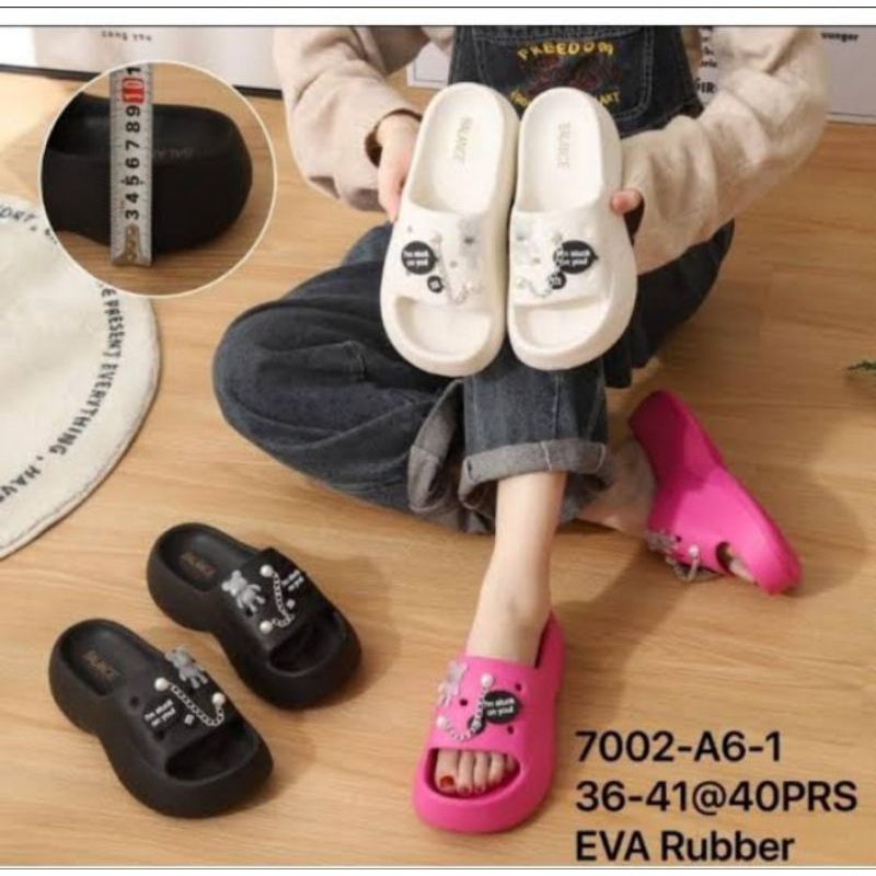 SALE SANDAL FUJI SANDAL WANITA JIBBTIZ SANDAL WEDGES BALANCE 7002