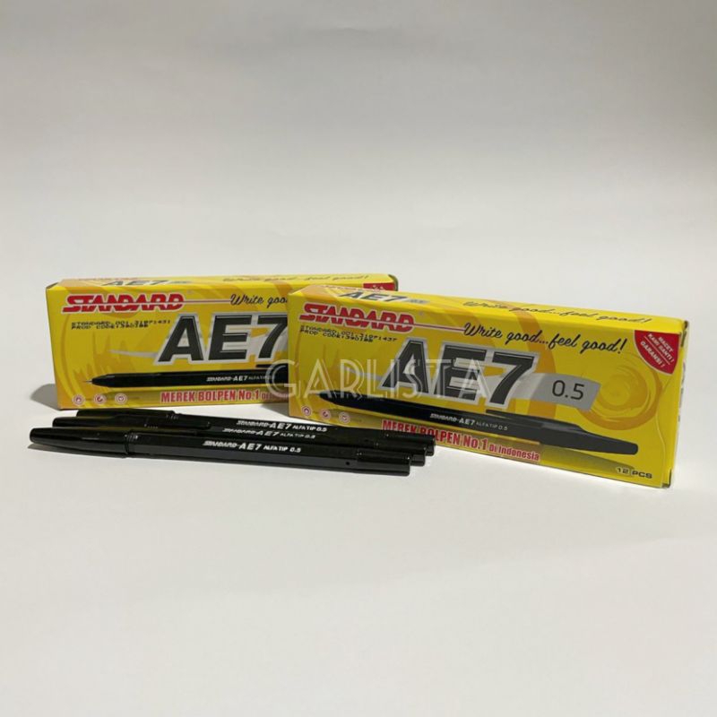 

(PACK) Bolpen Standard AE7 0.5 Hitam / Pulpen Standard AE7 0.5 Hitam / Bolpoin Standard AE7 0.5 Hitam (Pak)