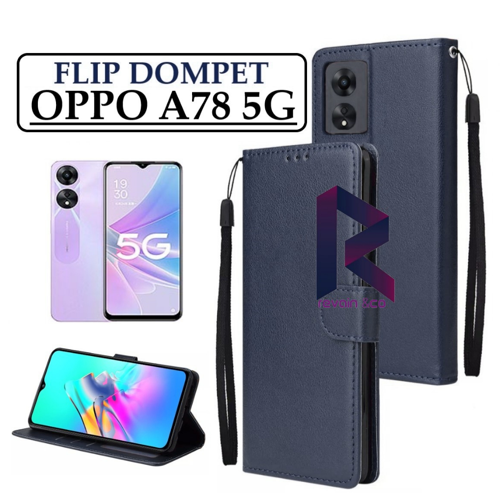 FLIP COVER New OPPO A78 5G FLIP WALLET LEATHER KULIT PREMIUM SARUNG BUKA TUTUP KESING HP FLIP CASE OPPO A78 5G