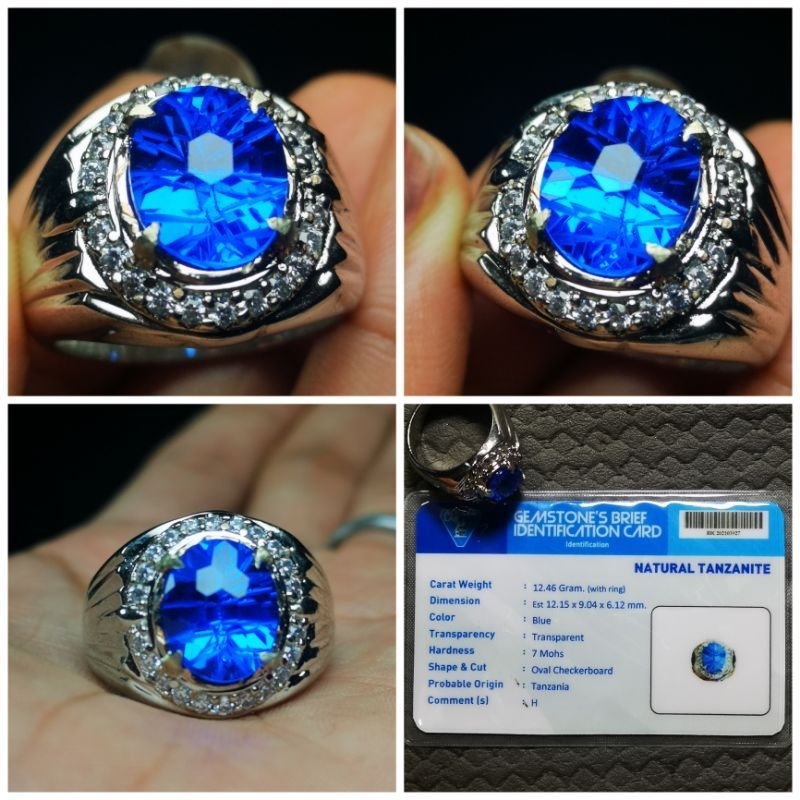 cincin permata natural tanzanite memo acc
