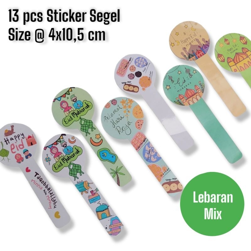 

(13 pcs) Stiker Segel Toples Sticker Kue Kering Hampers Parcel Lebaran Idul Fitri