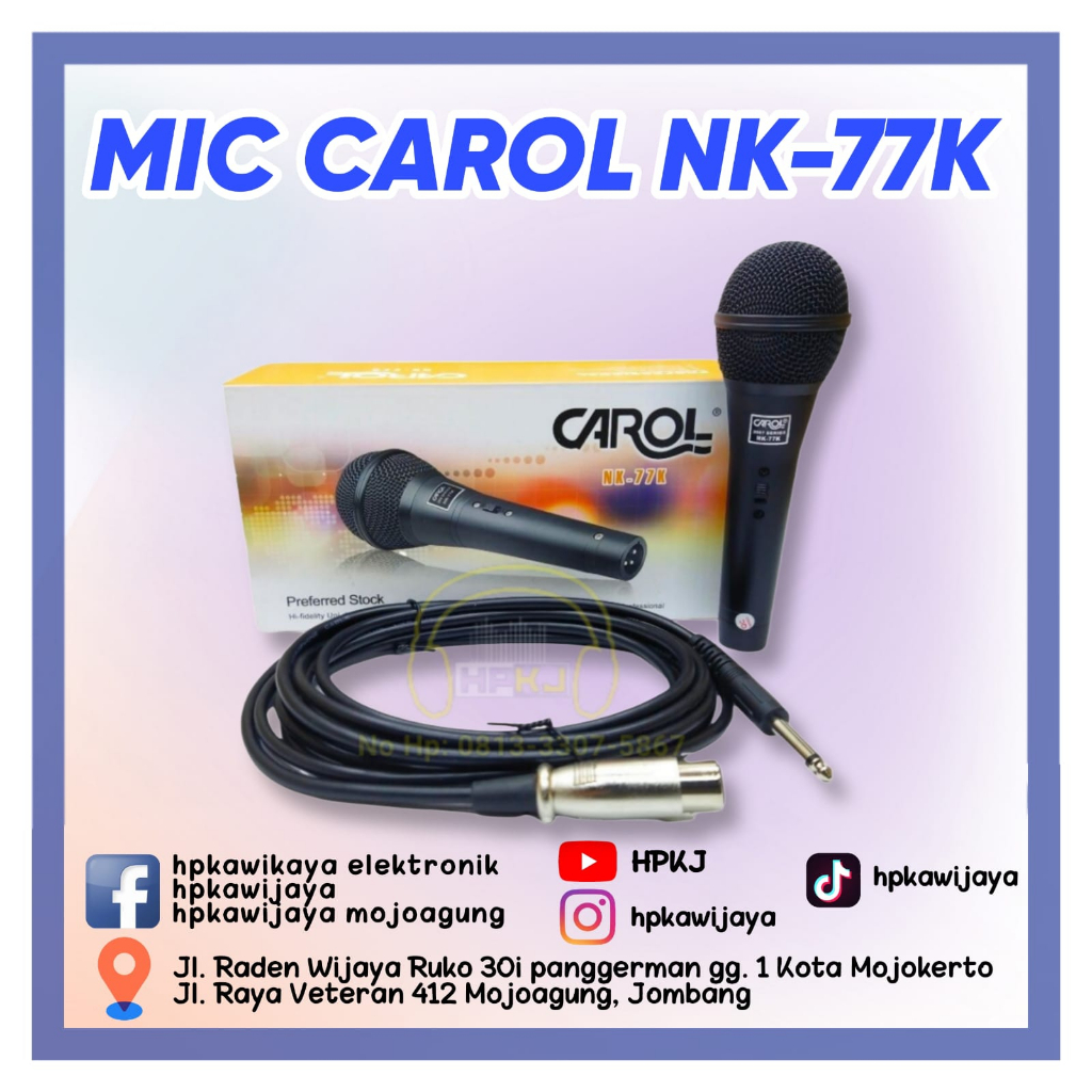 MIC MICROPHONE CAROL NK-77K mikrofon carol nk 77k 77 k