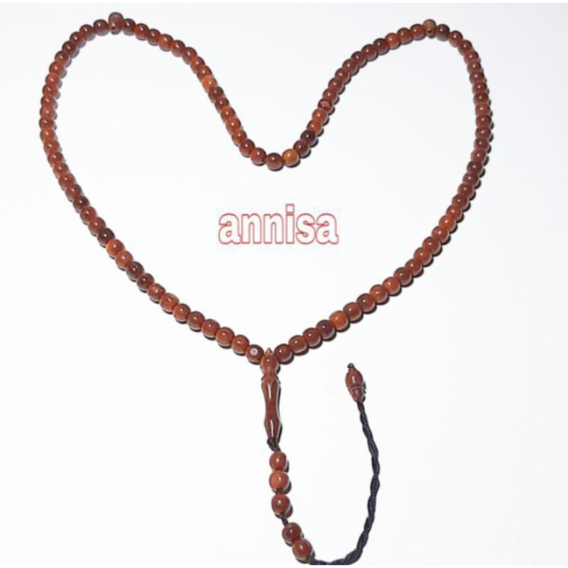 Tasbih kayu kauka, kokka coklat 6mm 99 butir