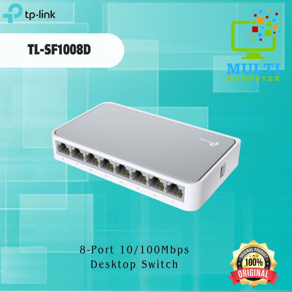 TP-LINK TL-SF1008D : TPLink 8 Port 10/100Mbps Desktop Switch Hub