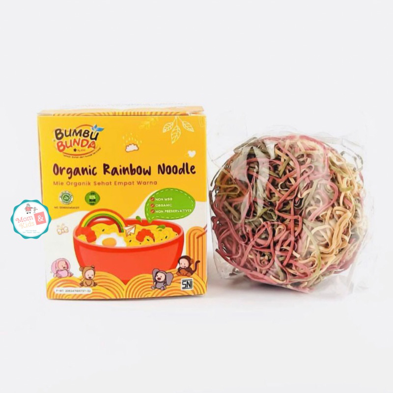 Bumbu Bunda By Elia Organic Rainbow Noodle | Mie Organik Sehat | Mie Sayur | MPASI Bayi