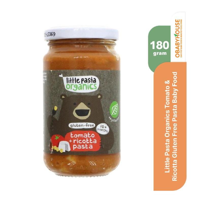 Little Pasta Organics Tomato &amp; Ricotta Gluten Free Pasta Baby Food 180 gr