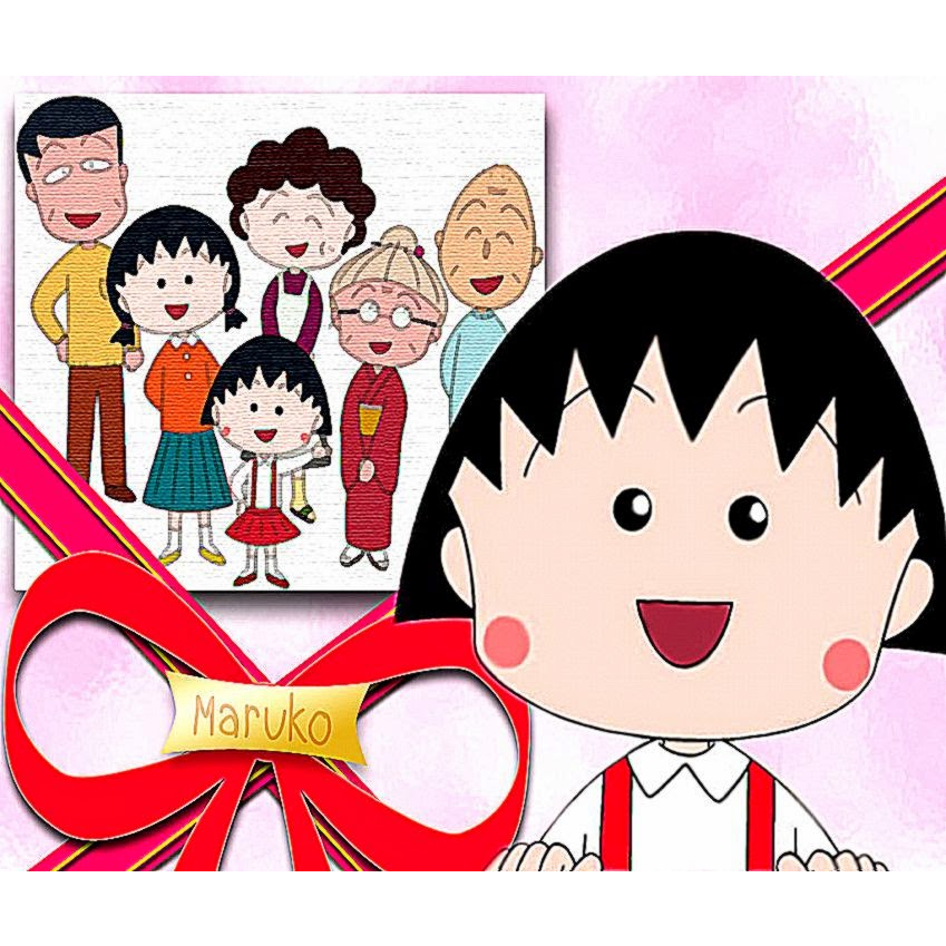 NANO BLOCK KARTUN ANIME JEPANG CHIBI MARUKO CHAN MAINAN BALOK SUSUN BENTUK ANAK PEREMPUAN SET HADIAH DAN PAJANGAN
