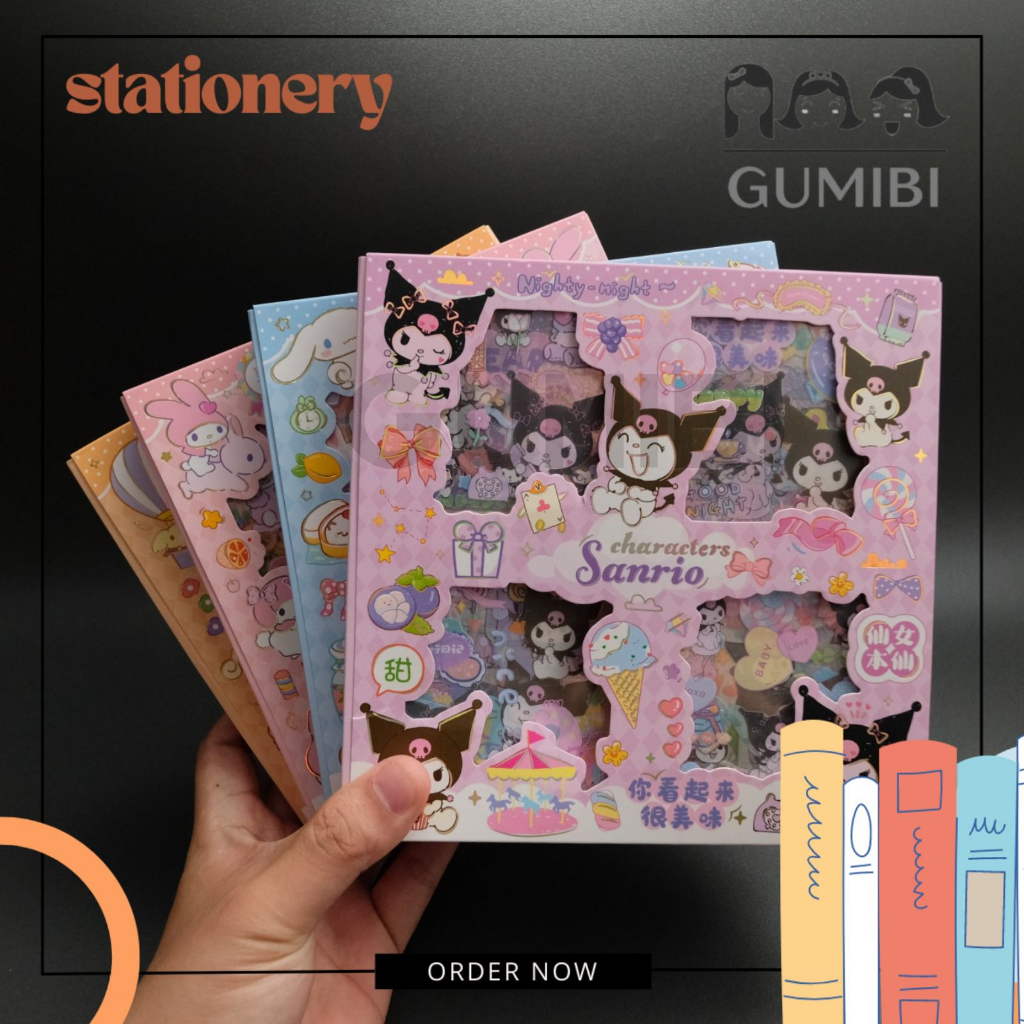 

STIKER 32 LEMBAR SANRIO STIKER TRANSPARAN ANTI AIR KUROMI CINAMOROL FAMILY VIRAL