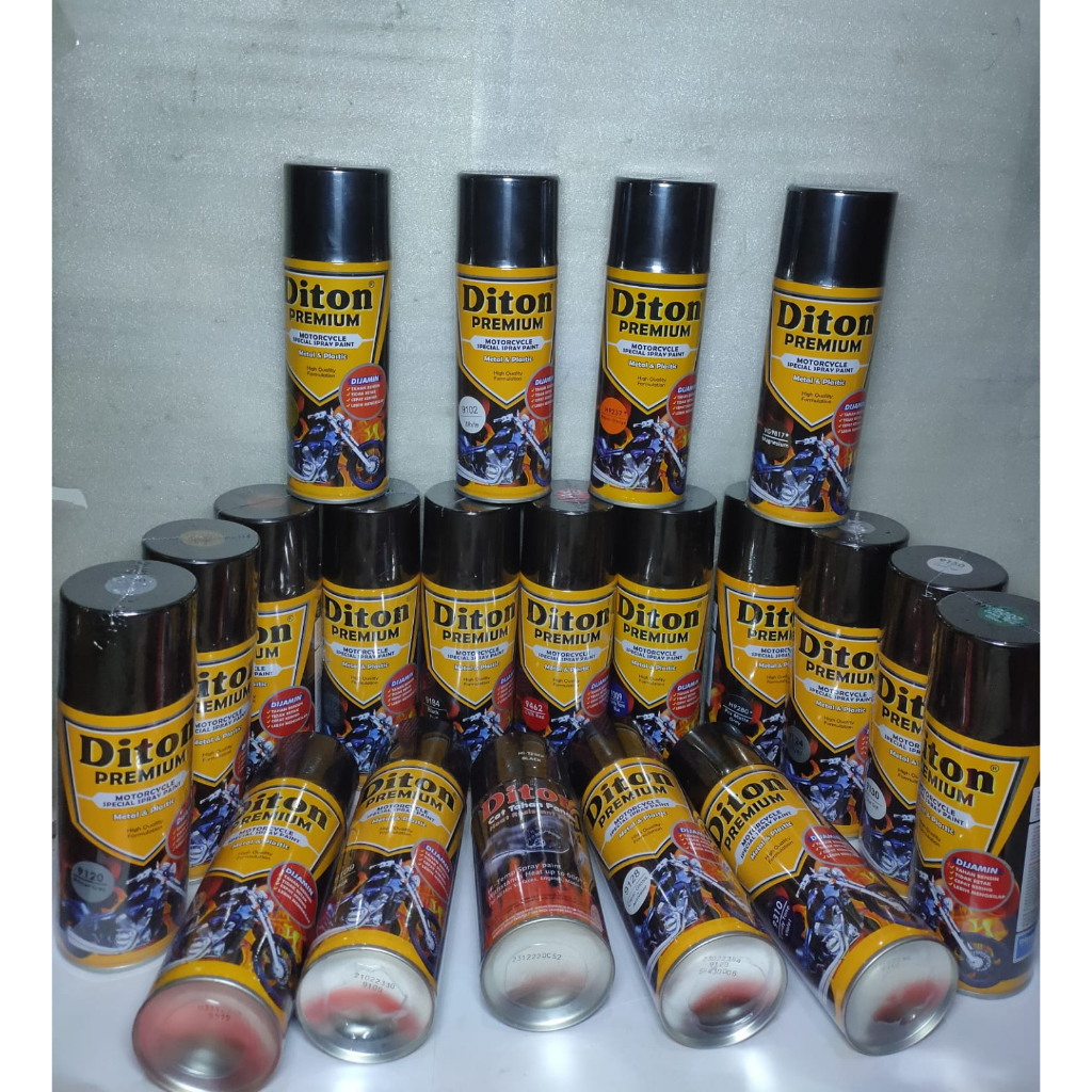 Pilox Pilok Cat Semprot Diton Premium 400CC Black Doff Clear Candy Solid Gold Silver all Varian Warn