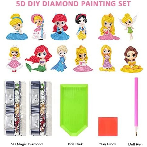 Cutie POP DIY Diamond 1 BOX 12Pcs/Sticker Cute 2D 100Lembar Stiker Case Hp Botol Minum Set Diary Book Aesthetic