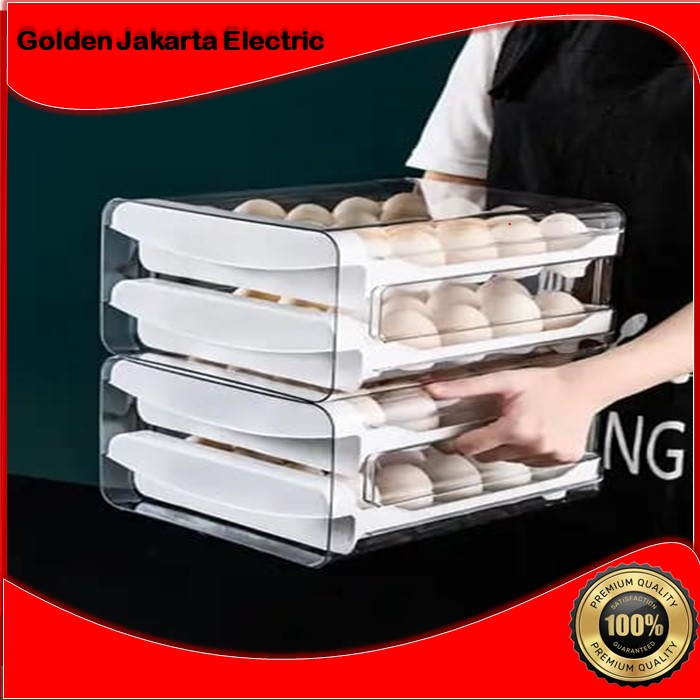 Tempat Penyimpanan Telur C31 Kotak Telur Rak Telur Egg Storage Box 2 Tingkat