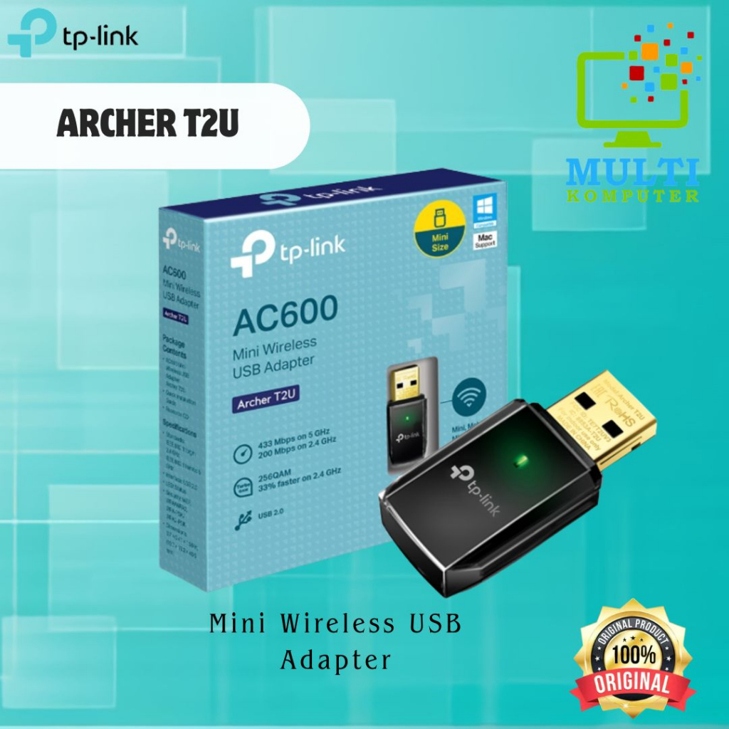 TP-Link Archer T2U AC600 High Gain Wireless Dual Band USB Adapter