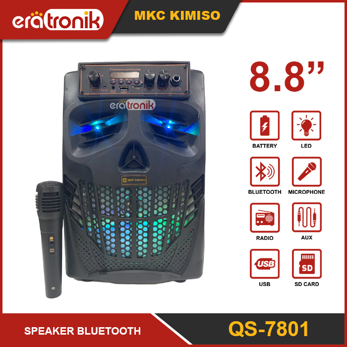 Speaker Karaoke MKC Kimiso QS-7801 Speaker Bluetooth Loudspeaker