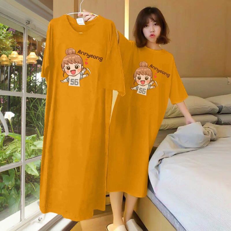 Glory Mart - DRESS JUMBO WANITA KOREA ANNYEONG BAJU IBU HAMIL